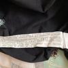 Used Zara Dress, Short Sleeve, Paneled, Scarf Print, Mixed Material, Black, M