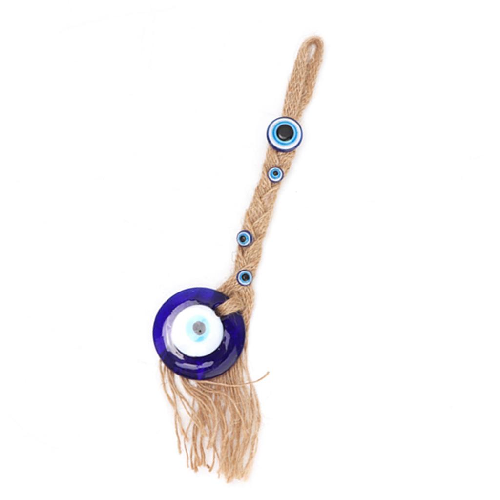 Turkish Glass Amulet Blue Lucky Eye Charm Turkish Evil Eye Wall Hanging Lucky Protection