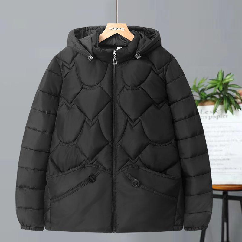 

Зимняя пуховая хлопковая куртка Женская теплая хлопковая куртка с капюшоном Модная однотонная короткая куртка большого размера 6XL