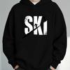 New autumn/winter hooded sweatshirts for boys and girls, featuring a ski grunge winter sports design. Casual and trendy hoodies.