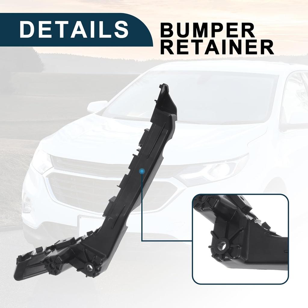 Bumper Support Bracket for Chevy Equinox Durable No.84059893 | Right Side Front Bumper Retainer Bracket Hold Mount Black 1 Pc
