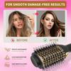4-in-1 Hot Air Brush for All Hair Types – Professional Volumizer and Styler with Curly Iron, Straightener, and Dryer Attachments, Ergonomic Handle