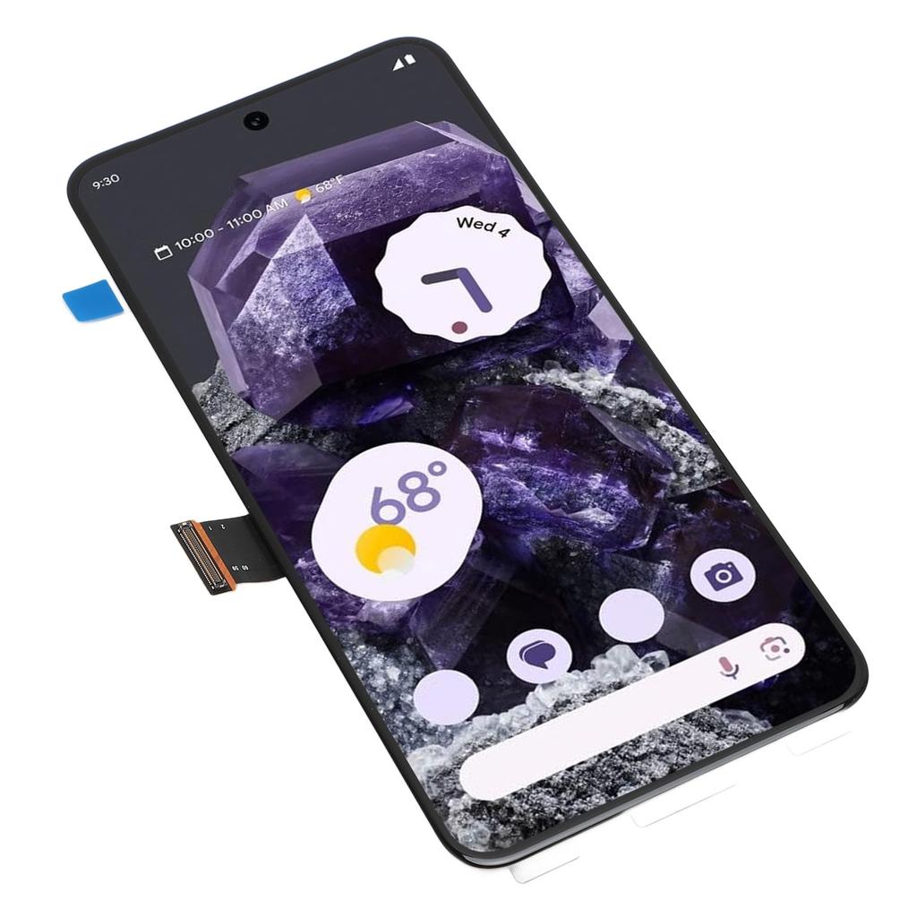 Substituição de Tela de 6,2 polegadas para Pixel 8 5G GKWS6 G9BQD Suporta Impressão Digital 3D Touch Montagem do Digitalizador da Tela LCD com