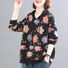 Spring and Autumn New Loose Hooded Sweatshirt Women's Printed Pullover Western Casual Bottom Shirt Jacket