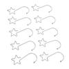 120pcs Star Shaped Christmas Tree Hooks Stainless Steel Decoration Hangers for Easter Halloween Party