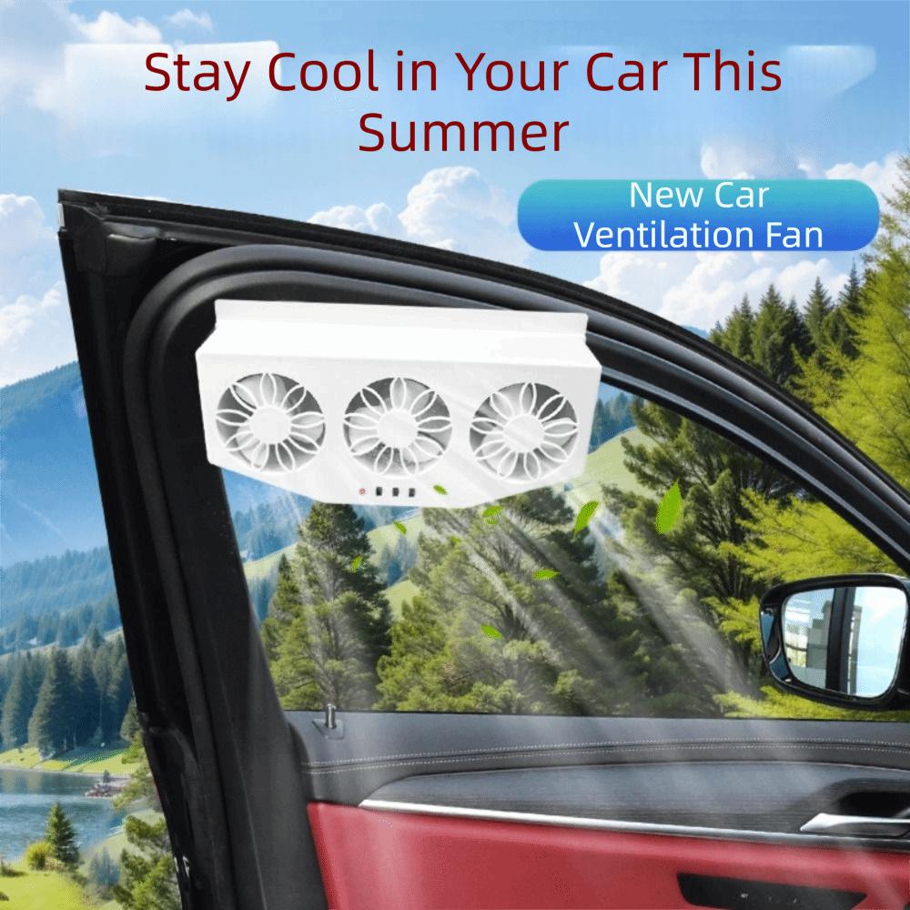 Solar Powered Window Ventilation Fan Low Energy Consumption Exhaust Fan Vehicle Cooling