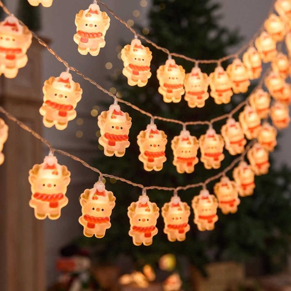 3 Meters Christmas Lights String Santa Claus Design Snowman Design Christmas LED Light LED Technology Gingerbread Man Design
