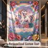 Unicorn (455) Theme Custom Tapestry Personalized Custom Name Text Wall Hanging Tapestry Home Decor Background Cloth