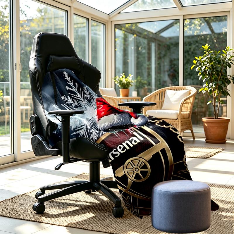 Coperta Stampata Arsenal F.C. - Morbida e Confortevole, per Camera da Letto, Viaggio, Divano, Decorazione Casa - Regalo di Compleanno Natale per Amico