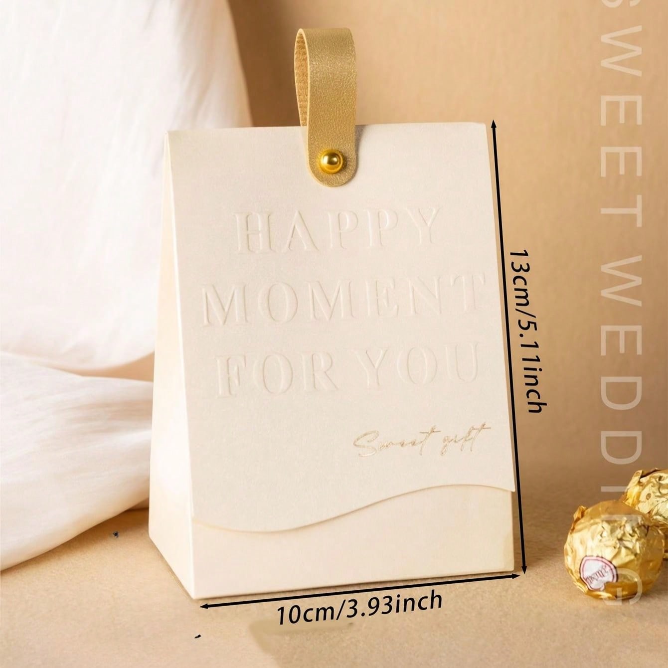 

1Pcs Creative Handheld Gift Box Premium Leather Handheld Candy Chocolate Wedding Gift Box, Packaging Box, Wedding Decoration, Wedding, Gift Box