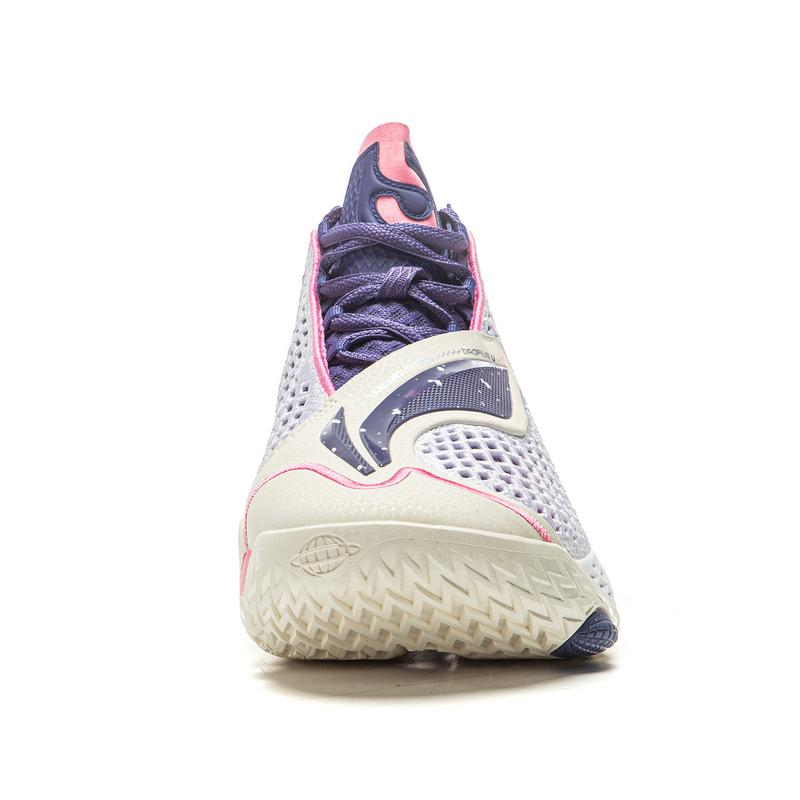 New LiNing BadFive 5 Slip Resistant, Abrasion Resistant, Breathable, Rebound Grip Mid Top Basketball Shoes Men's White ABFV025-9