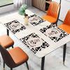 2/4pcs Nongc Cow Pattern Placemats - 12x18 Inch Rectangular Polyester Table Mats with Cute Cartoon Cow Design & "Fresh Milk" Text, Machine Washable