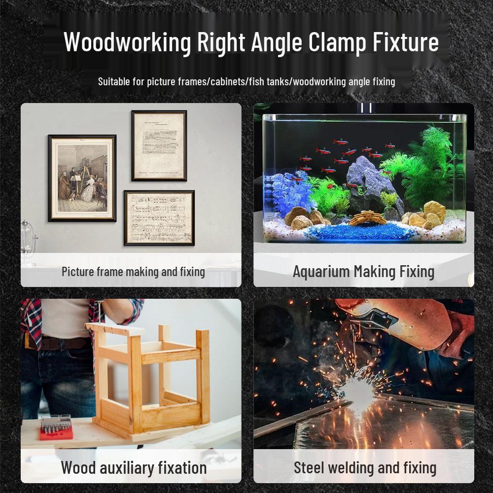 Multi-functional Right Angle Clamp for Woodworking, Glass, and Picture Frames