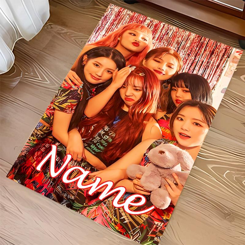 Custom personalization (G)I-DLE Print Area Rug - Soft, Washable Non-Slip Indoor Mat,Living Room,Home&Office Decorative Rug