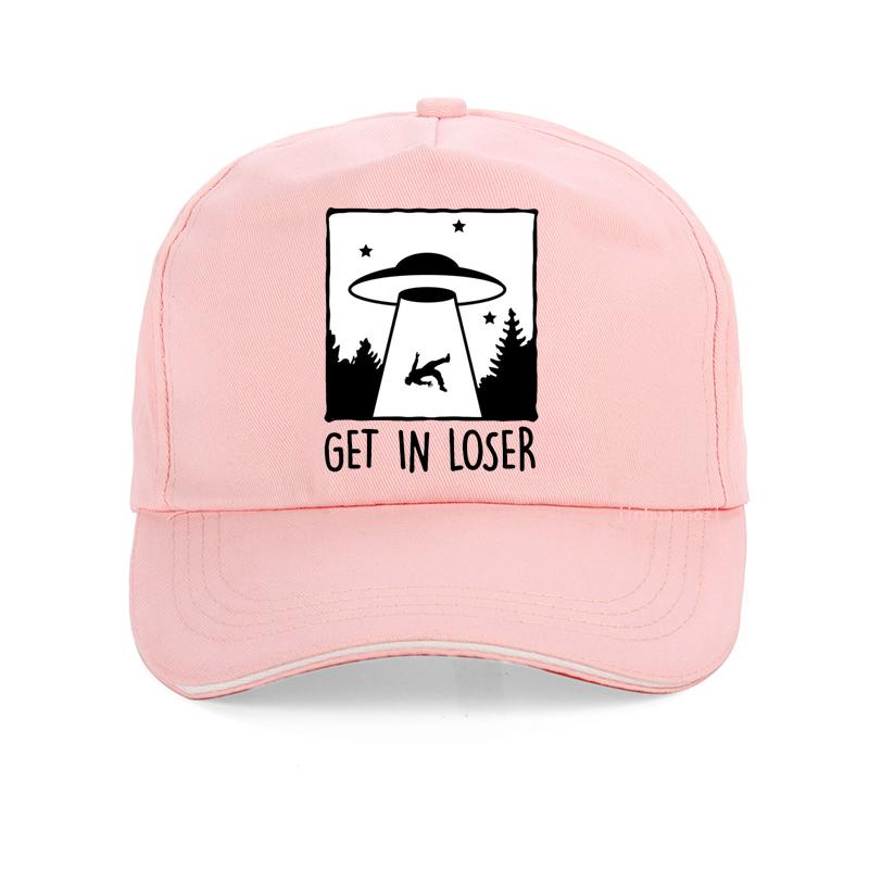 Get In Loser It Was Sucked Away By The Spaceship In The Forest Funny Baseball Cap Creative Design Alien Hat Golf Snapback Hats
