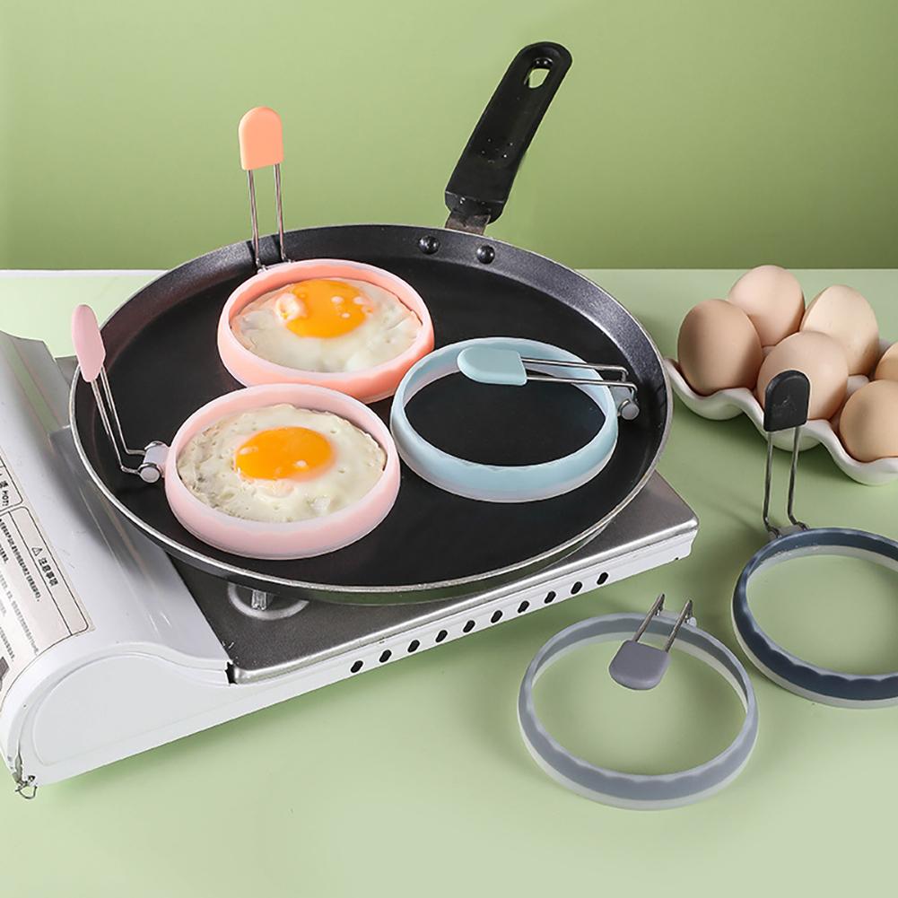New Silicone Nylon Egg Ring Round Omelette Burger Patty Mold Translucent Frying Baking Practical Tool Sense of Ritual Egg Ring