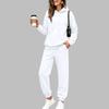 Damen Kapuzenpullover mit Futter und Jogginghose Set Lockerer Fit Lässiger Trainingsanzug