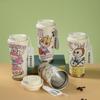 Lily of the Valley Cup Cartoon High Value Thermos Cup Cute 3D Printing Pattern Gift Double Drink Straw Cup