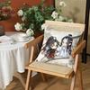 MMo DDao ZZu SShi Cushion Cover Silky Short Plush Invisible Zipper Dustproof Sofa Pillow Case for Home Decor