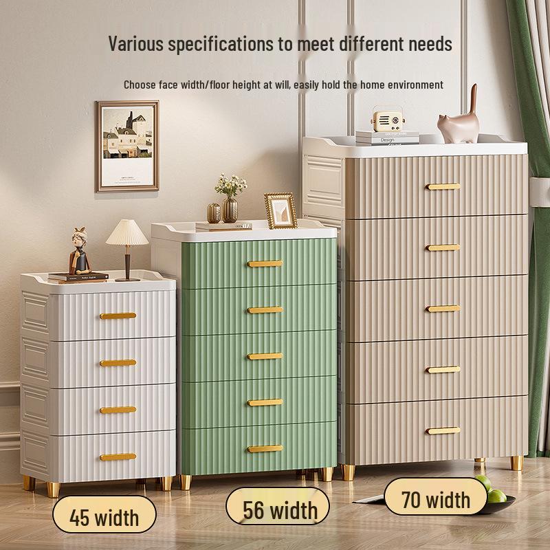 Multi-Layer Plastic Storage Cabinet for Living Room and Bedroom