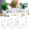 Transparent Self-Watering Plant Flower Pot Hexagonal Lazy Flowerpot Plastic Planters Home Garden Decoraction