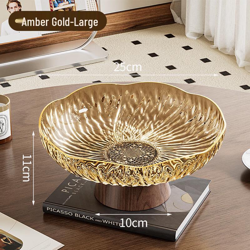 ZISIZ Деревянная текстура Высокая ножка Цветочная Фруктовая и Снековая тарелка