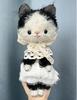 [USED] Artist Bear Plush Toy, Black Cat with Tongue Out, Teddy Bear by Overseas Artist