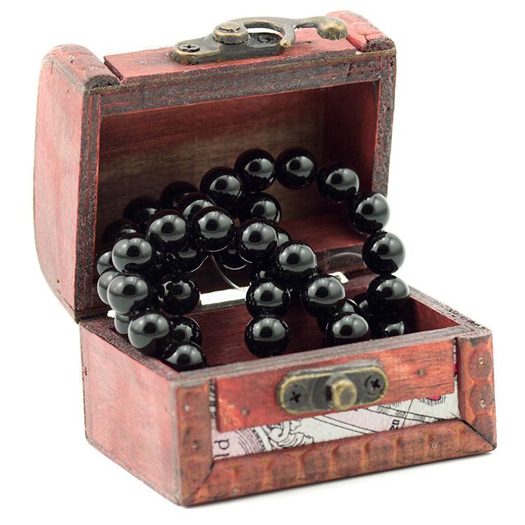 Women Men Jewelry Natural Black Onyx Stone Crystal Loose Bead for DIY Hand Chain Necklace Buddha Beads String