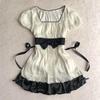 Summer 2026 French Princess Style Patchwork Bow Tie Dress