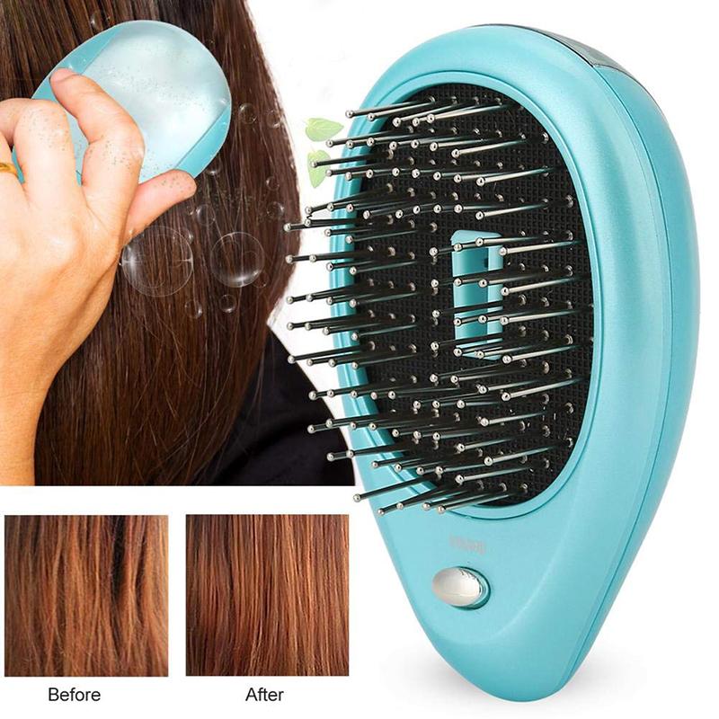 Portable Electric Hair Ionic Brush Negative Ion Hair Comb Anti-static Massager Straightening Hair Comb