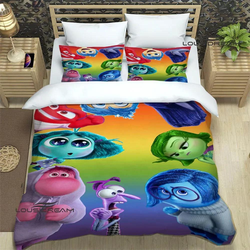 Cartoon Print Inside Out Bedding Sets Pillowcase Children Duvet Cover Bed Comforter Set Bedding Set Luxury Birthday Gift