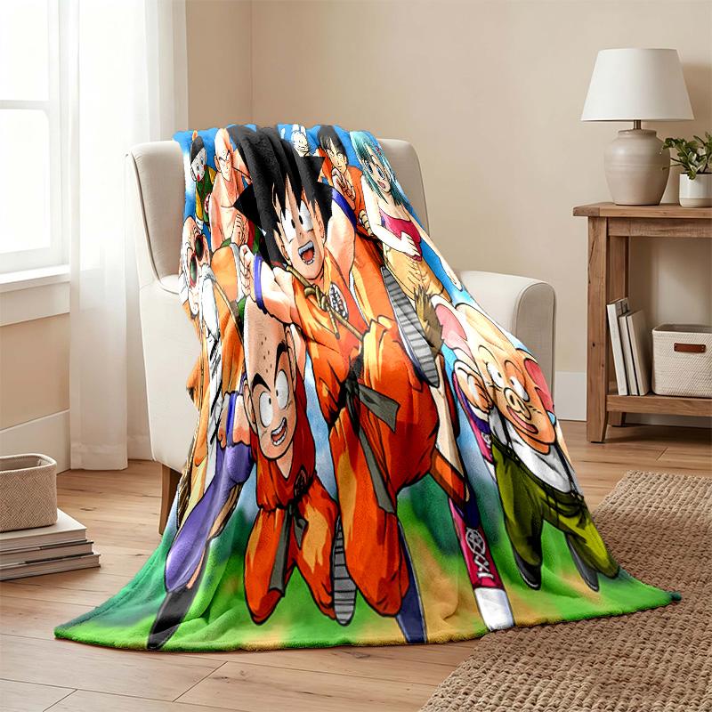 Dragon Ball blanket Flannel Blanket Soft Cozy Plush Throw for Sofa Bed Lightweight Home Decor