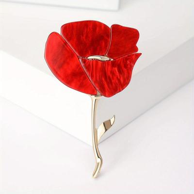 Big Flower Brooch Pin Acrylic Rose Women Brooch Fashion Design Gift For Women Clothing Decor
