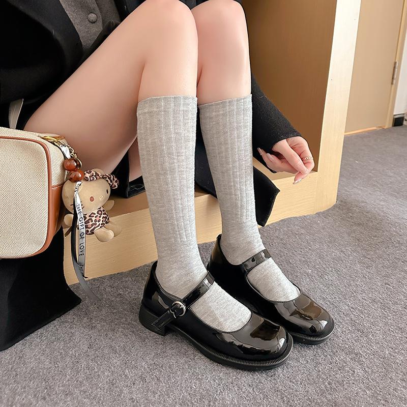 Su Yinyin Is the Same Comic Girl~ Japanese Square Head Thick Heel One-word Buckle Mary Jane Single Shoes Women's Small Leather Shoes