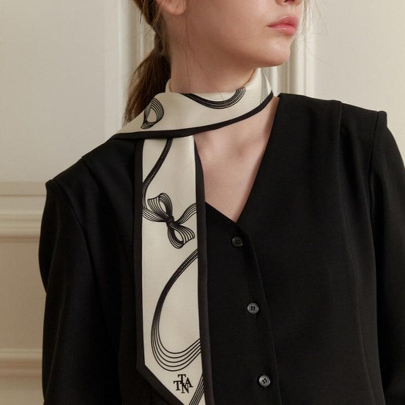Tatiana Connect Ribbon Twilly Silk Scarf SF2903