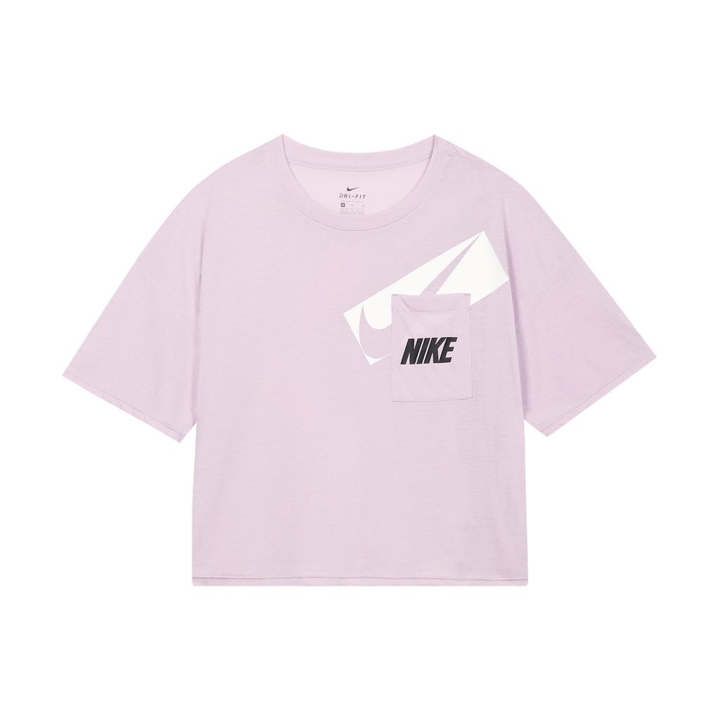 Nike T Shirts Women's Pink Crew Neck Moderate DC7190-576