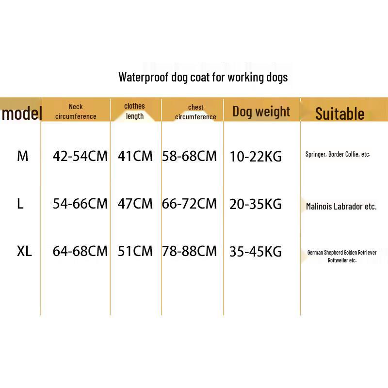 Ma Anzhou Waterproof Dog Training Vest