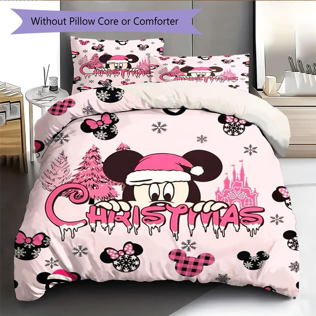 Retro-chic Mickey Mouse Themed Print Bedding Set – Perfect for Decorating A Child's Bedroom. Comfortable and Warm.