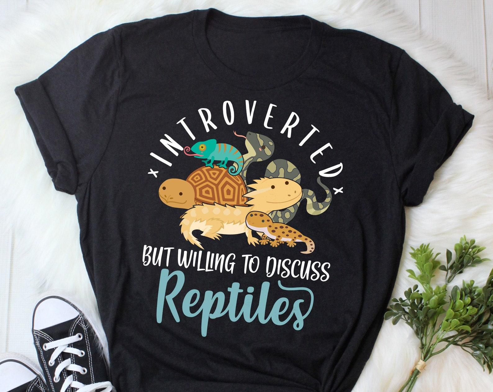 Funny Reptile Shirt, , Bearded Dragon Lover Gift, Snake, Lizard, Tortoise, Leopard Gecko, Carpet Python, Chameleon, Introvert 120