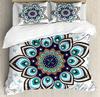 Lotus Bedding Set For Bedroom Bed Home Sacred Geometry Yantra Mandala With Triangle Figur Duvet Cover Quilt Cover And Pillowcase
