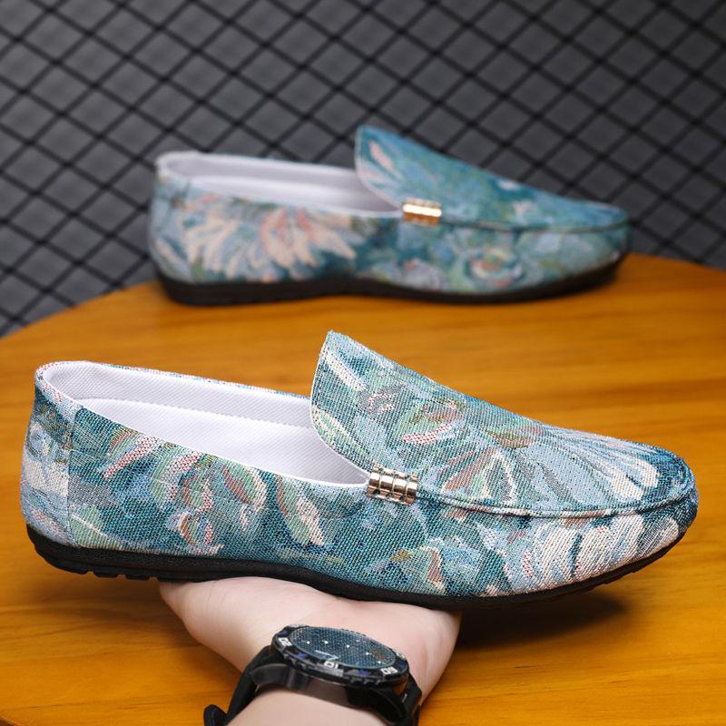 Fashion Male Shoe Canvas Office Breathable Round Toe Sneakers Walking Non-leather Adults High Quality Fashion Elegant Men's Casual Shoes