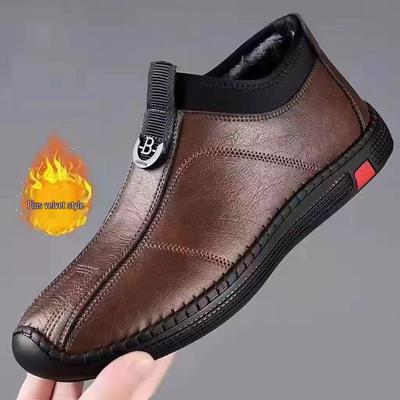 Woodpecker Herren Winterstiefel mit Fleecefutter - Warm, weiche Sohle, mittelhoher Schaft, lässiges Leder-Vaterschuhwerk