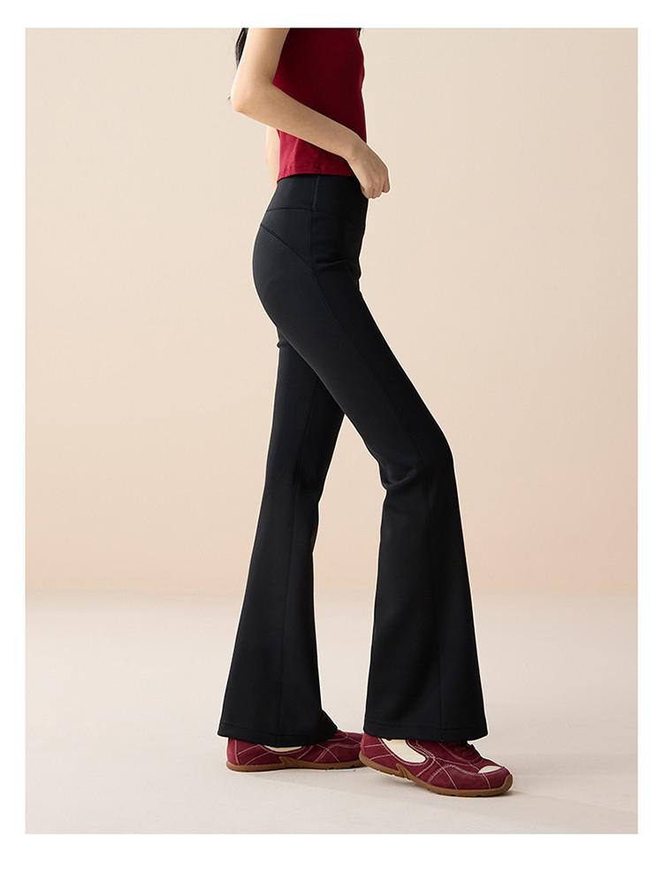 Elastic Sports and Casual Bell Bottom Pants for Women
