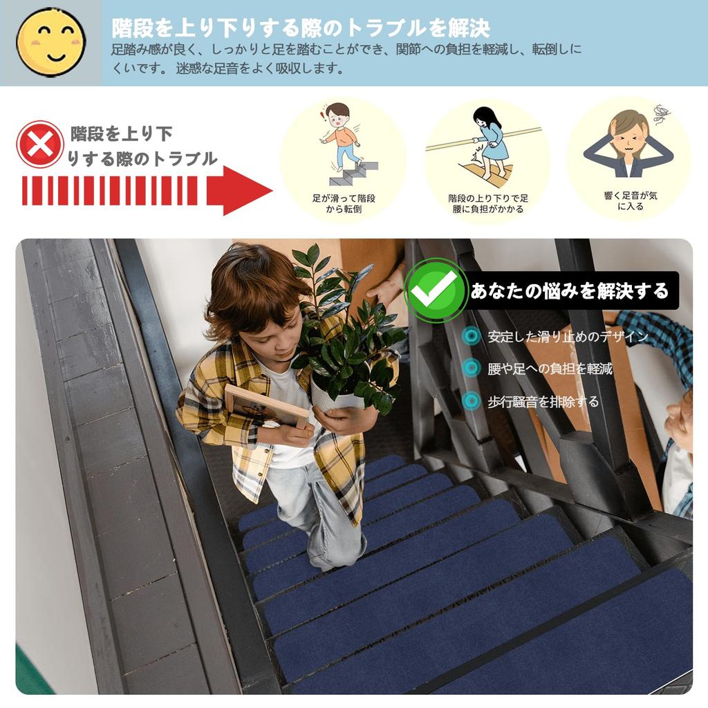 Limited Stair Mat for 70 x 22 cm of Thickness 4 Cat and Dog Stair Mat Reduces the burden on legs and Does not Floor Step Fall Scratch Safety measures