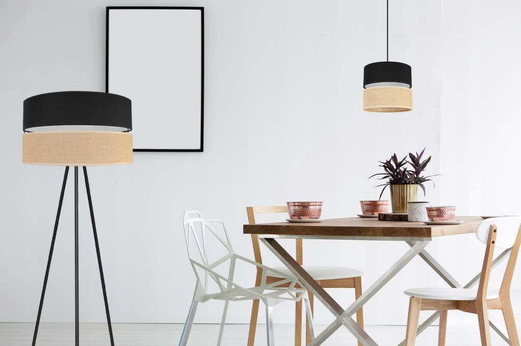 FLOOR LAMP TRIPOD METAL LAMPSHADE 45CM BLACK