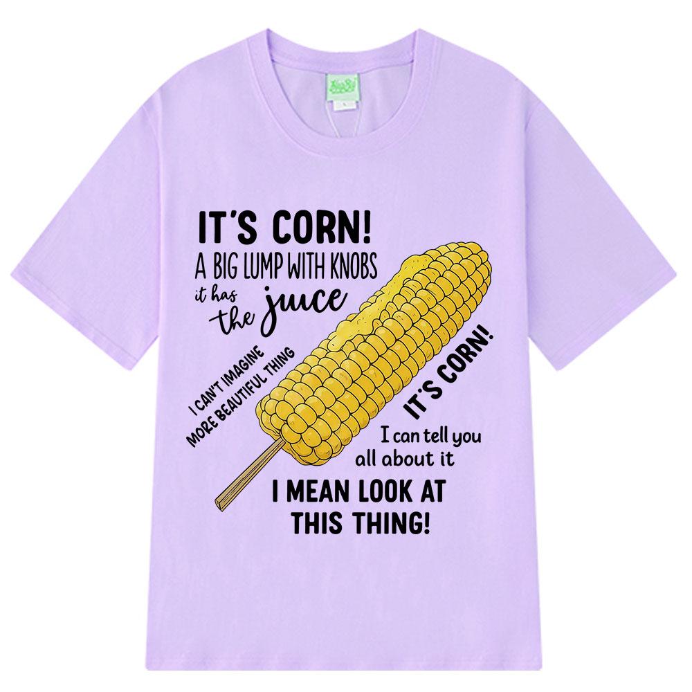 Es ist Mais Viral Maislied Lustiges Meme T-Shirt Herren Damen Mode T-Shirt Kurzarm Baumwolle Lässig Hip-Hop T-Shirt Streetwear Oberteil