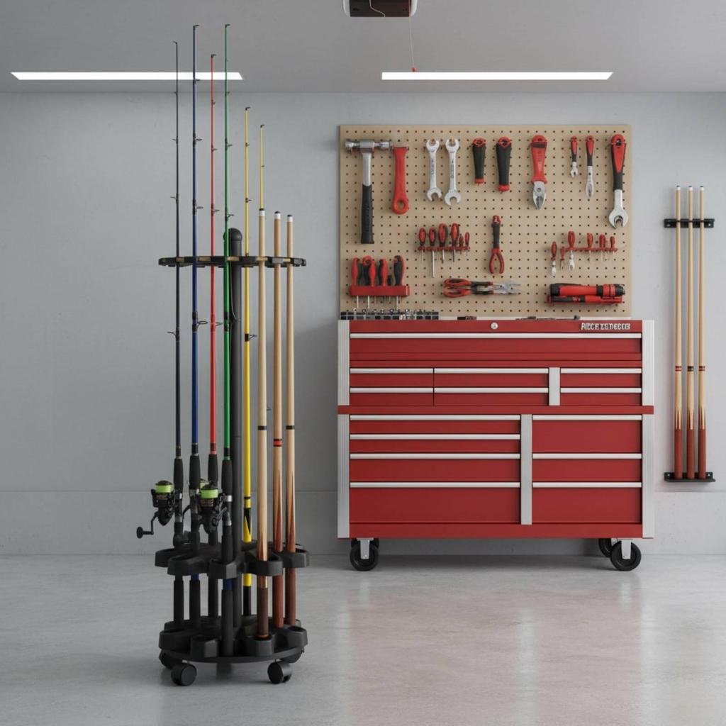 Rotating Rod Stand Large Capacity Pool Cue Rack Sturdy for Retail Outlet