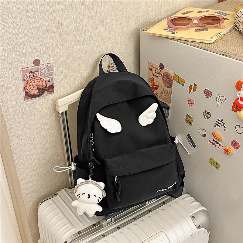 Solid Color Student Schoolbag Women's Backpack