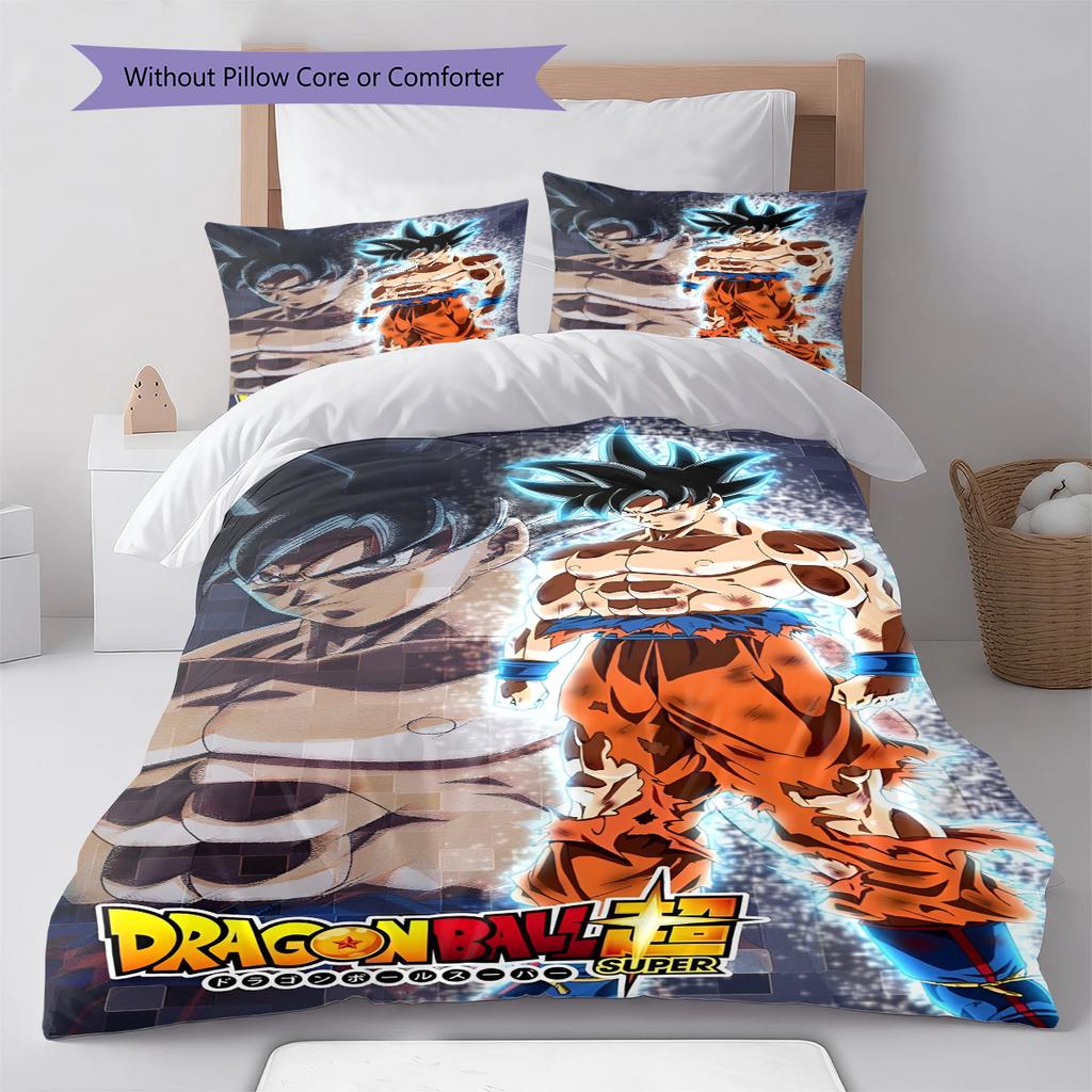 Dragon Ball Sitting Relax Pose Bedding Set Anime Duvet Cover Polyester Soft Comforter Bedroom Set -QJY