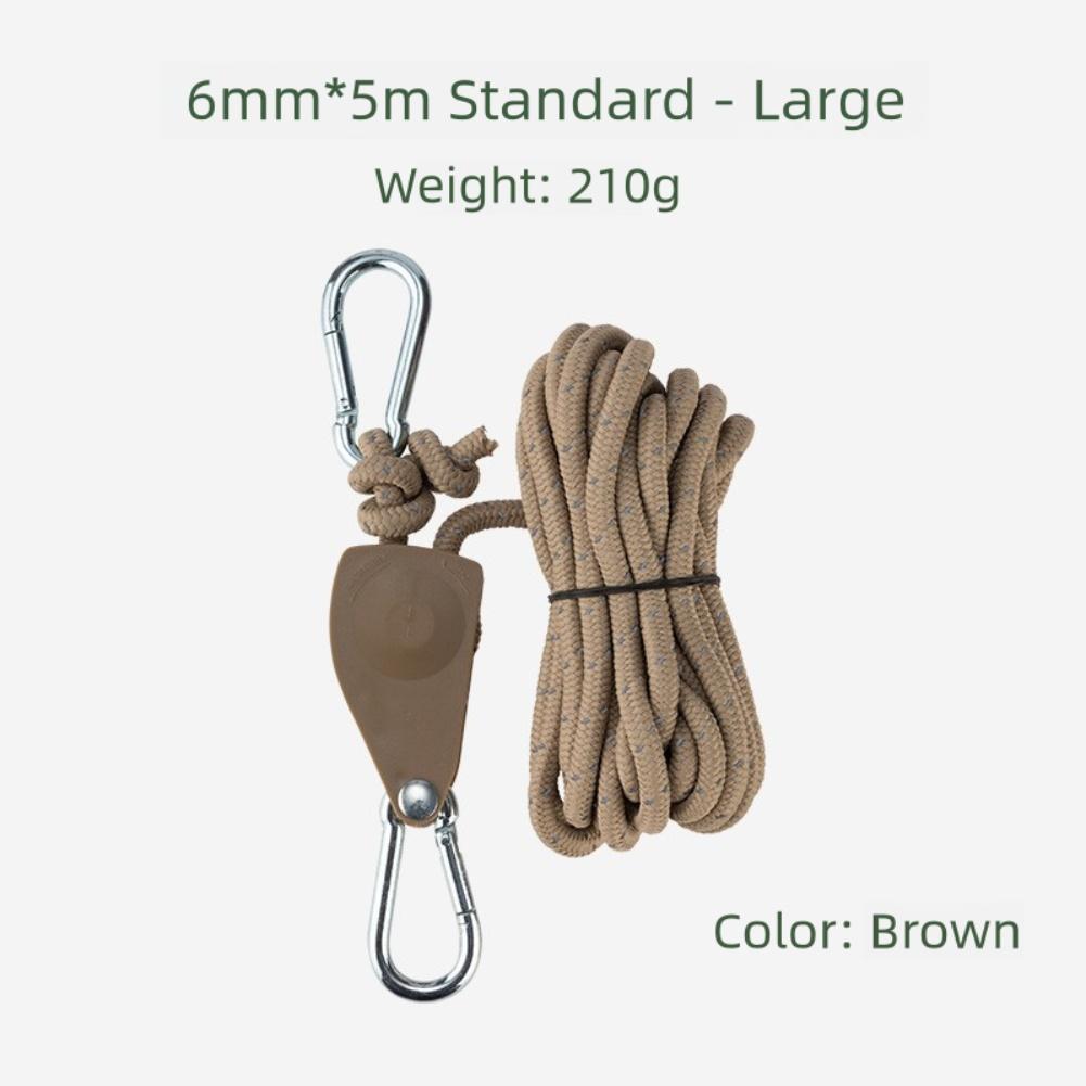 5M Length Adjustable Lanyard Pulley Hook Tent Fastener
